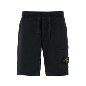 Stone Island Men Midnight Blue Cotton Bermuda Shorts